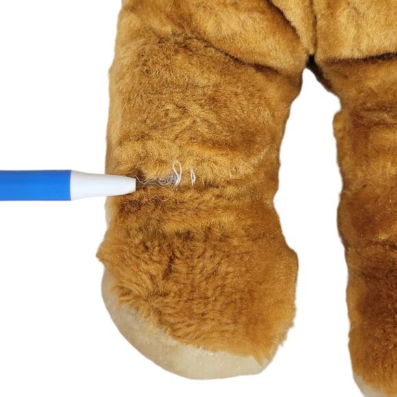 Vintage 1986 Shoney's Bear Plush 12" Stuffed Animal Red Shirt and Jeans Stuffie - Picture 8 of 11